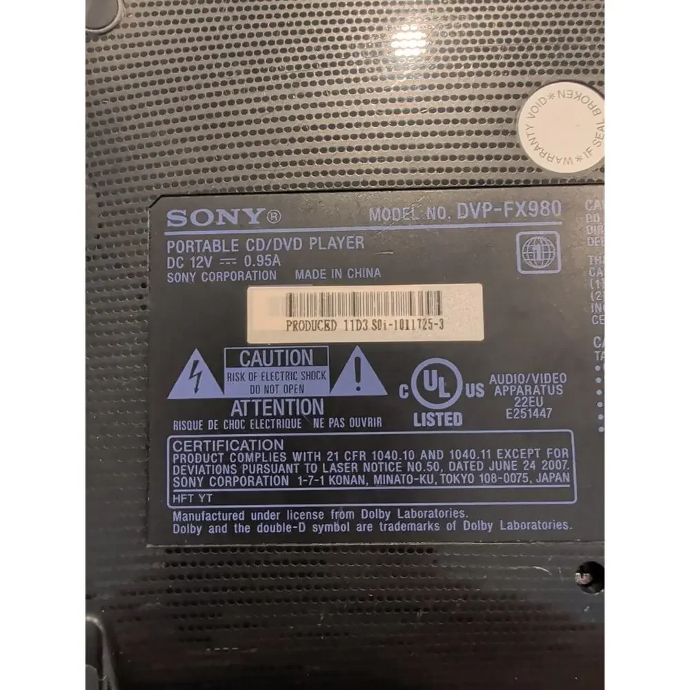 Sony DVP-FX980 Portable DVD Player - 9